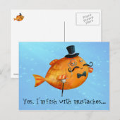 Sir Fishy Mustached Fish Briefkaart (Voorkant / Achterkant)