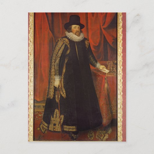 Sir Francis Bacon, burggraaf van St. Albans Briefkaart (Voorkant)