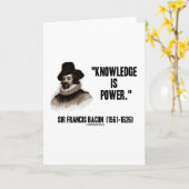 Sir Francis Bacon: Kennis is een citaat van macht Kaart (Gele Bloem)