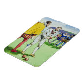 Sir Francis Drake (1540/3-96) die bowls speelt, va Magneet (Linkerzijde)