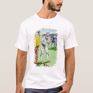 Sir Francis Drake (1540/3-96) die bowls speelt, va T-shirt