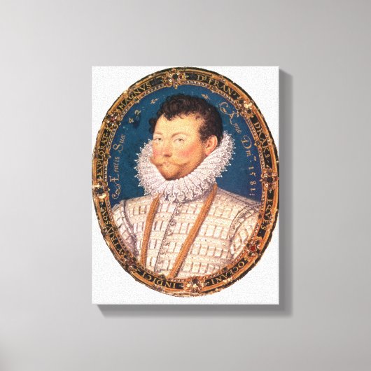 Sir Francis Drake, 1581 Canvas Afdruk (Voorkant)