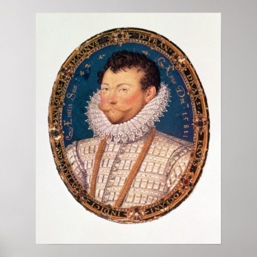 Sir Francis Drake, 1581 Poster (Voorkant)