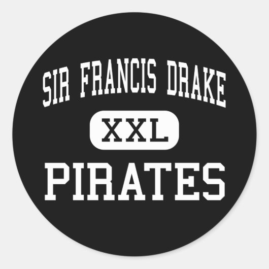 Sir Francis Drake - Piraten - Hoog - San Anselmo Ronde Sticker (Voorkant)