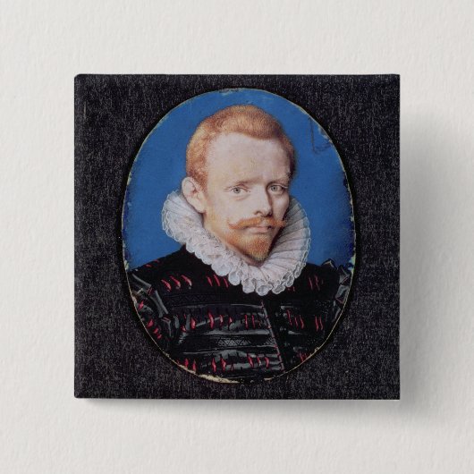 Sir Francis Drake Vierkante Button 5,1 Cm (Voorkant)