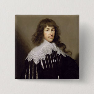 Sir Francis Godolphin, 1633 (olie op doek) Vierkante Button 5,1 Cm