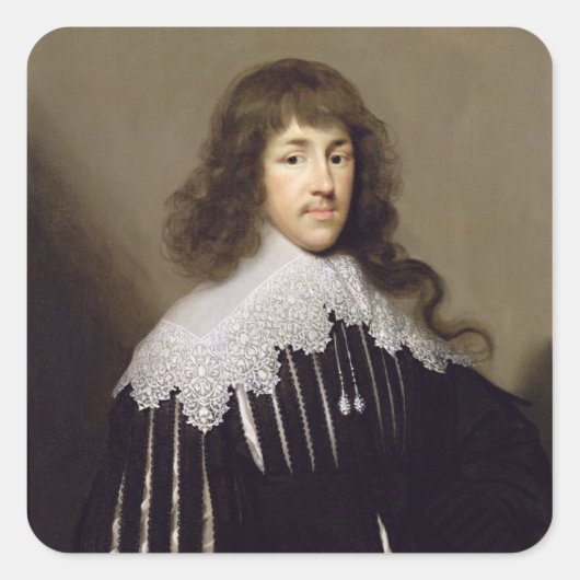 Sir Francis Godolphin, 1633 (olie op doek) Vierkante Sticker (Voorkant)
