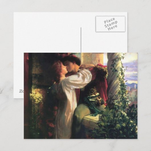 Sir Frank Dicksee, Romeo en Juliet Briefkaart (Voorkant / Achterkant)