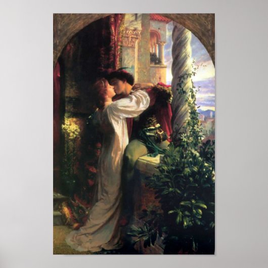 Sir Frank Dicksee, Romeo en Juliet Canvas Print (Voorkant)