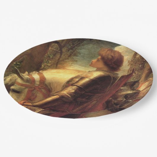 Sir Galahad (Arthurische Ridder van de Ronde Tafel Papieren Bordje (Gekanteld)