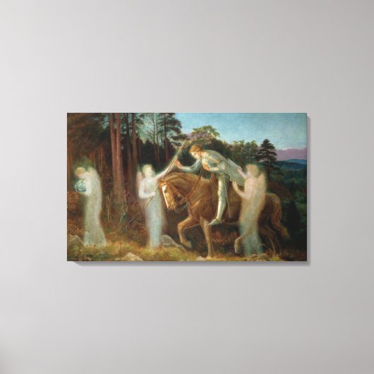 Sir Galahad, c.1894 (olie op canvas) Canvas Afdruk (Voorkant)