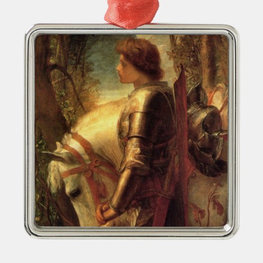 Sir Galahad (door George Frederick Watts) Metalen Ornament (Voorkant)