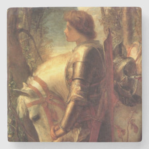 Sir Galahad (door George Frederick Watts) Stenen Onderzetter