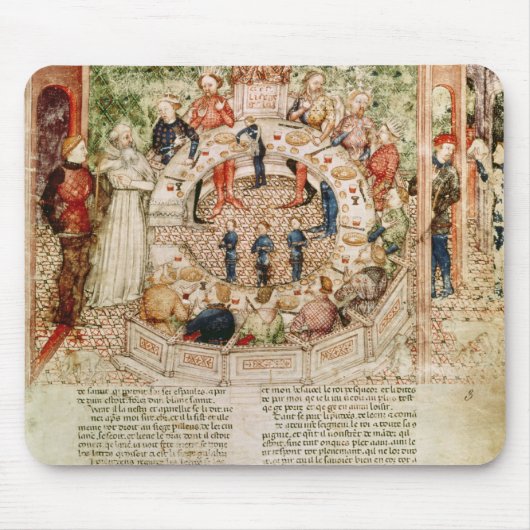 Sir Galahad is blij met de rondetafelconferentie Muismat (Voorkant)