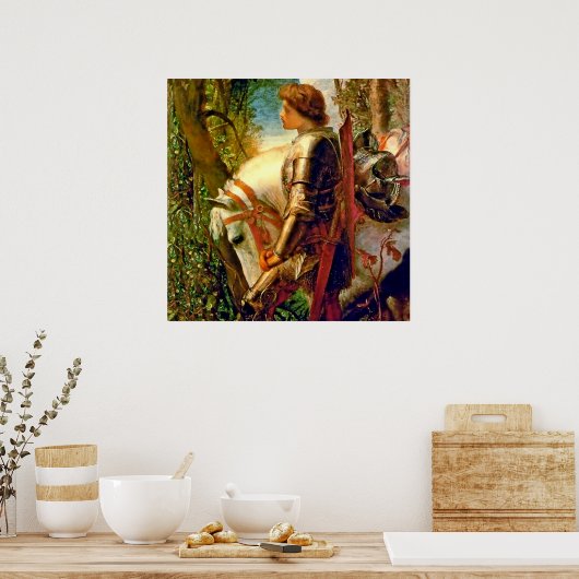 "Sir Galahad" van George Frederic Watts Poster (Keuken)