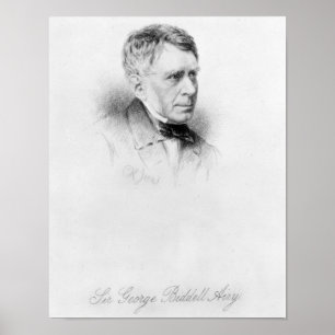 Sir George Biddell Airy, gegraveerd door C.H. Jeen Poster