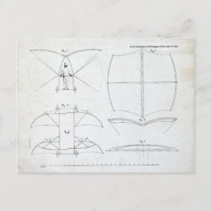 Sir George Cayley Man-aangedreven vliegmachine Briefkaart