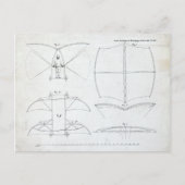 Sir George Cayley Man-aangedreven vliegmachine Briefkaart (Voorkant)