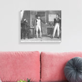 Sir Hudson Lowe komt terug in de studie van Napole Canvas Afdruk (Insitu (Woonkamer))