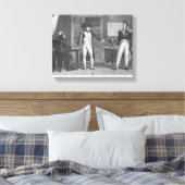 Sir Hudson Lowe komt terug in de studie van Napole Canvas Afdruk (Insitu (Slaapkamer))