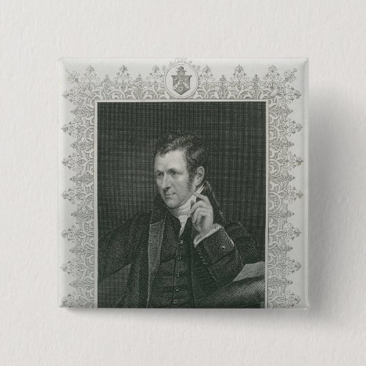 Sir Humphry Davy Vierkante Button 5,1 Cm (Voorkant)
