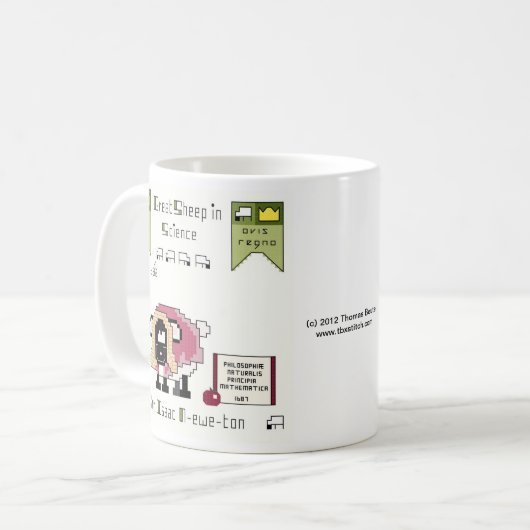 Sir Isaac N-ewe-ton Coffee Mok (Voorkant links)