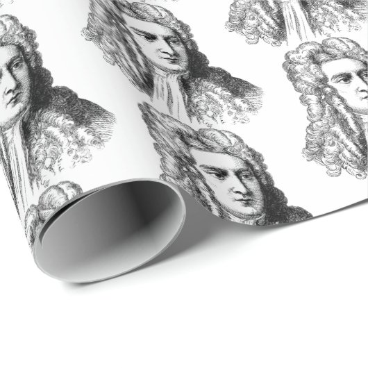 Sir Isaac Newton Famous Scientist wiskunde physics Cadeaupapier (Rol Hoek)