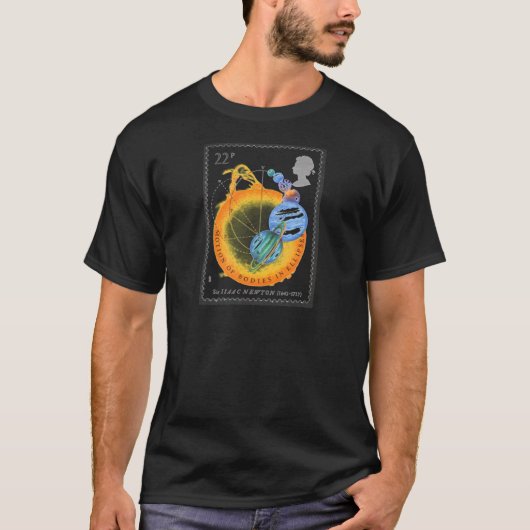 Sir Isaac Newton in beweging T-shirt (Voorkant)