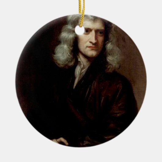 sir isaac newton keramisch ornament (Voorkant)