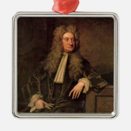 Sir Isaac Newton Metalen Ornament (Voorkant)