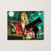 "Sir Isaac Newton omringd door symbolen" Legpuzzel (Horizontaal)