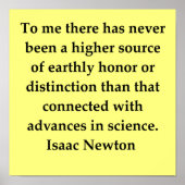sir isaac newton quote poster (Voorkant)