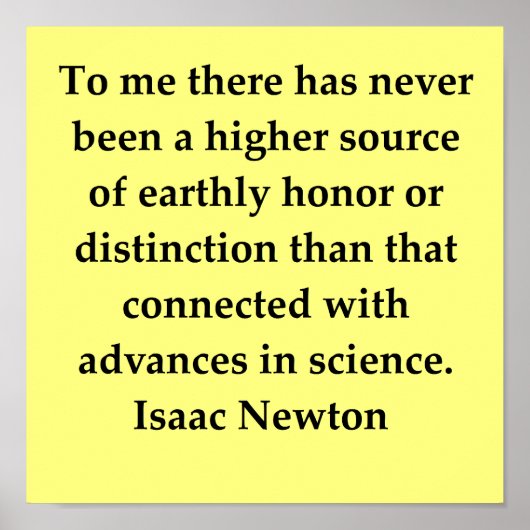 sir isaac newton quote poster (Voorkant)