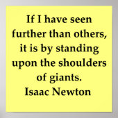 sir isaac newton quote poster (Voorkant)