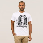 Sir Isaac Newton Science Rocks Shirten T-shirt (Voorkant volledig)