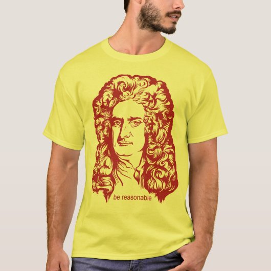 Sir Isaac Newton Shirten T-shirt (Voorkant)