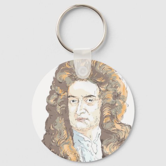 Sir Isaac Newton Sleutelhanger (Voorkant)