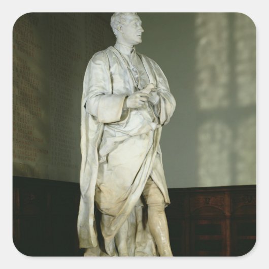Sir Isaac Newton Vierkante Sticker (Voorkant)