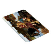 Sir Isumbras bij de Ford C. 1857 door John Millais Magneet (Rechterzijde)