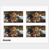 Sir Isumbras bij de Ford C. 1857 door John Millais Rechthoekige Sticker