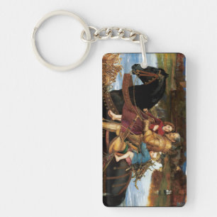 Sir Isumbras bij de Ford C. 1857 door John Millais Sleutelhanger