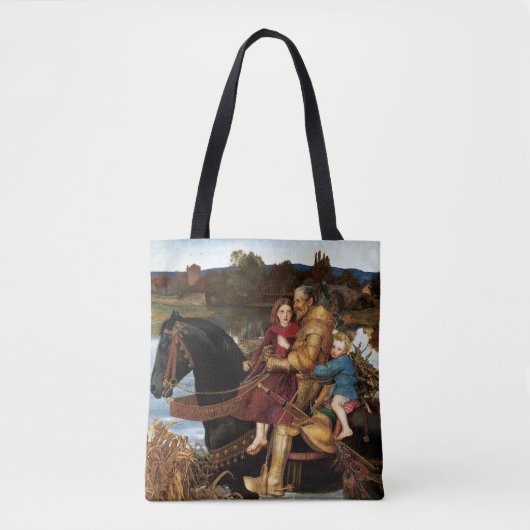 Sir Isumbras bij de Ford C. 1857 door John Millais Tote Bag (Voorkant)