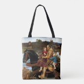Sir Isumbras bij de Ford C. 1857 door John Millais Tote Bag (Achterkant)