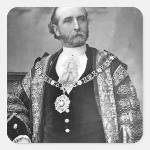 Sir James Whitehead, burgemeester van Londen Vierkante Sticker