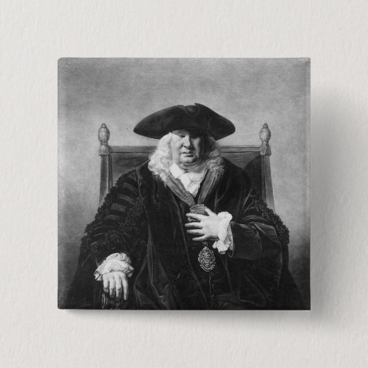 Sir John Fielding Vierkante Button 5,1 Cm (Voorkant)