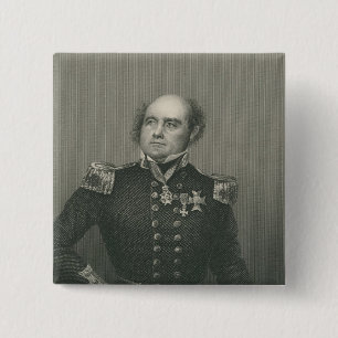 Sir John Franklin Vierkante Button 5,1 Cm