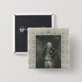 Sir John Jervis in 1795 Vierkante Button 5,1 Cm (Voorkant /achterkant)