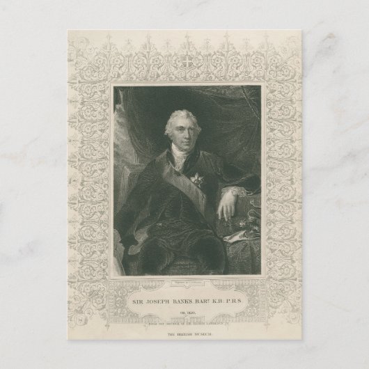 Sir Joseph Banks Briefkaart (Voorkant)