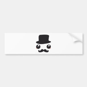 Sir Kawaii Mustache Holmes Bumpersticker