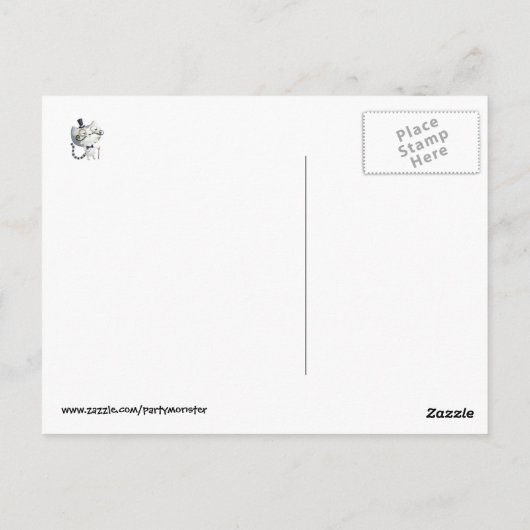 Sir Kitty Cat met Mustaches Briefkaart (Achterkant)